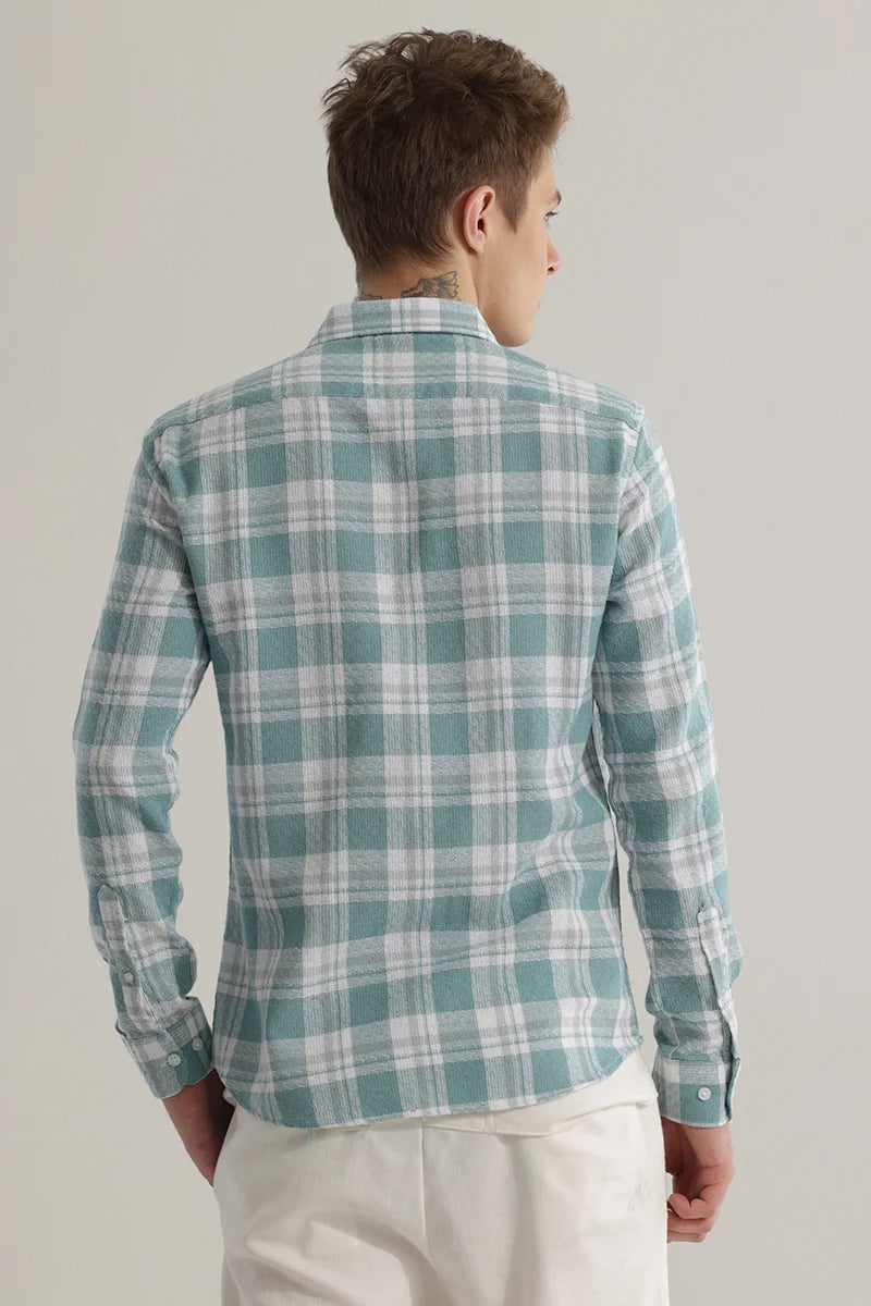 Plaided Blue Check Shirt