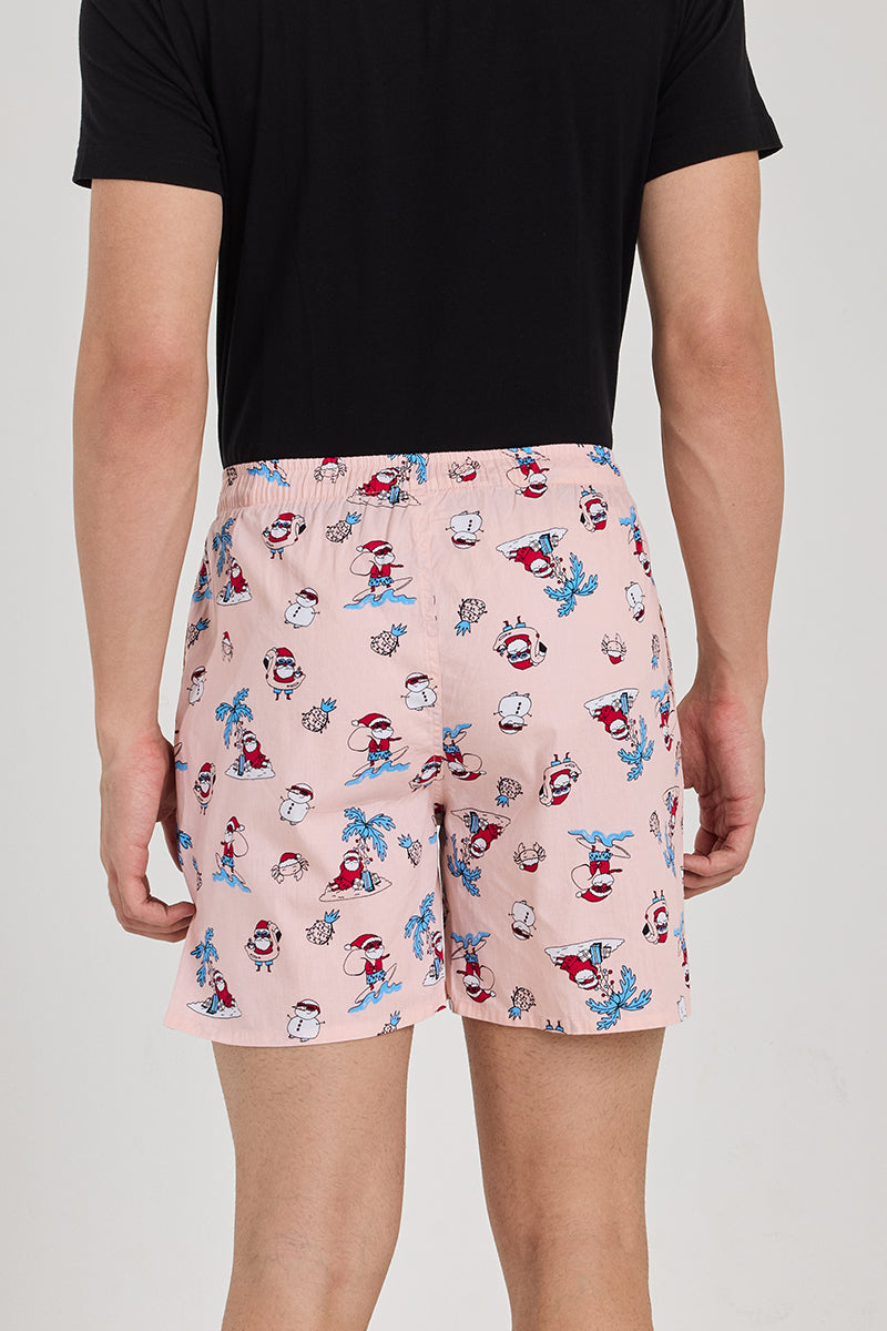 Light Pink Printed Boxer