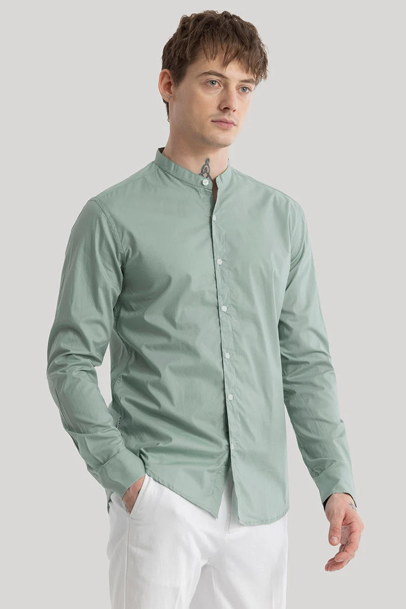 Yngve Green Plain Shirt