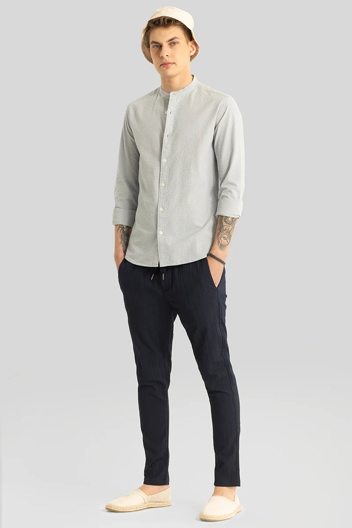 Elevate Light Grey Plain Shirt