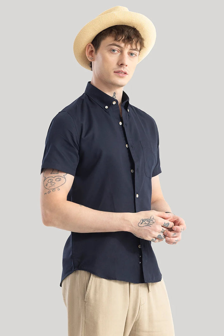 Vidar Navy Plain Shirts