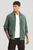 Green Suede Double Pocket Overshirt