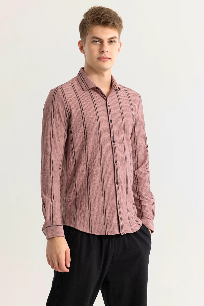 Sverre Stripe Mauve Shirt