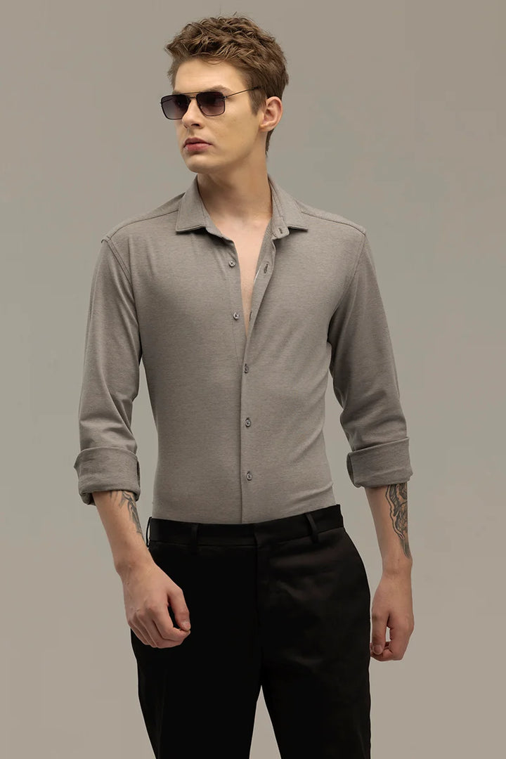 Ulrik Grey Plain Shirt