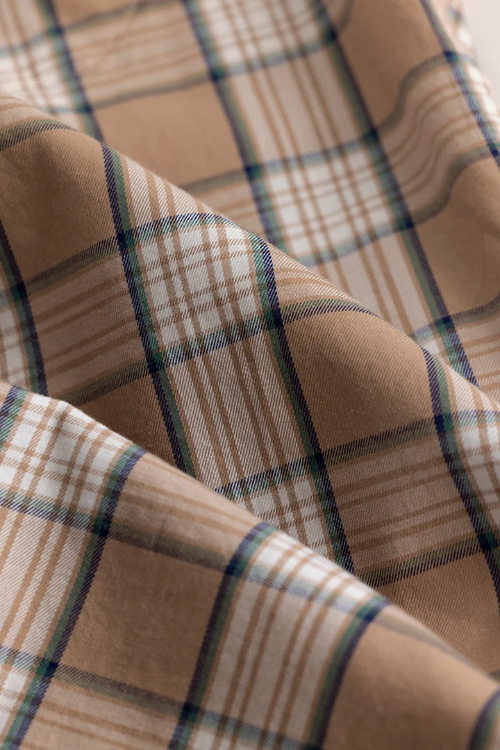 Dupplin Grid Brown Checked Shirt