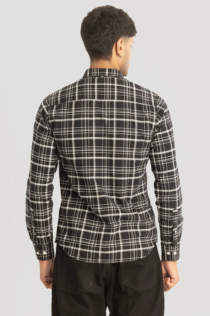 Black Checks Oxford Shirt