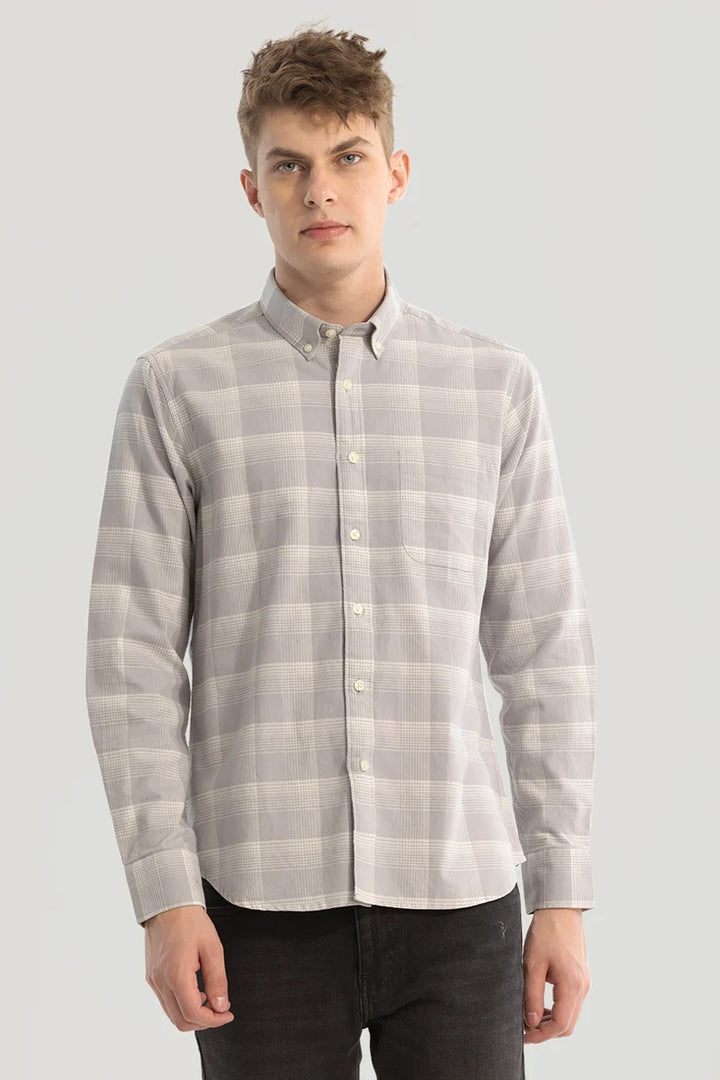 Grey Checks Oxford Shirt