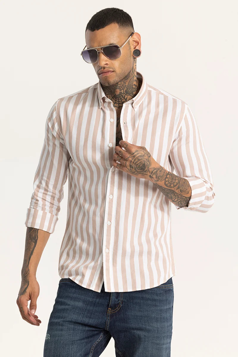 Peach Stripes Shirt