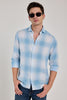 Light Blue Checks Linen Shirt