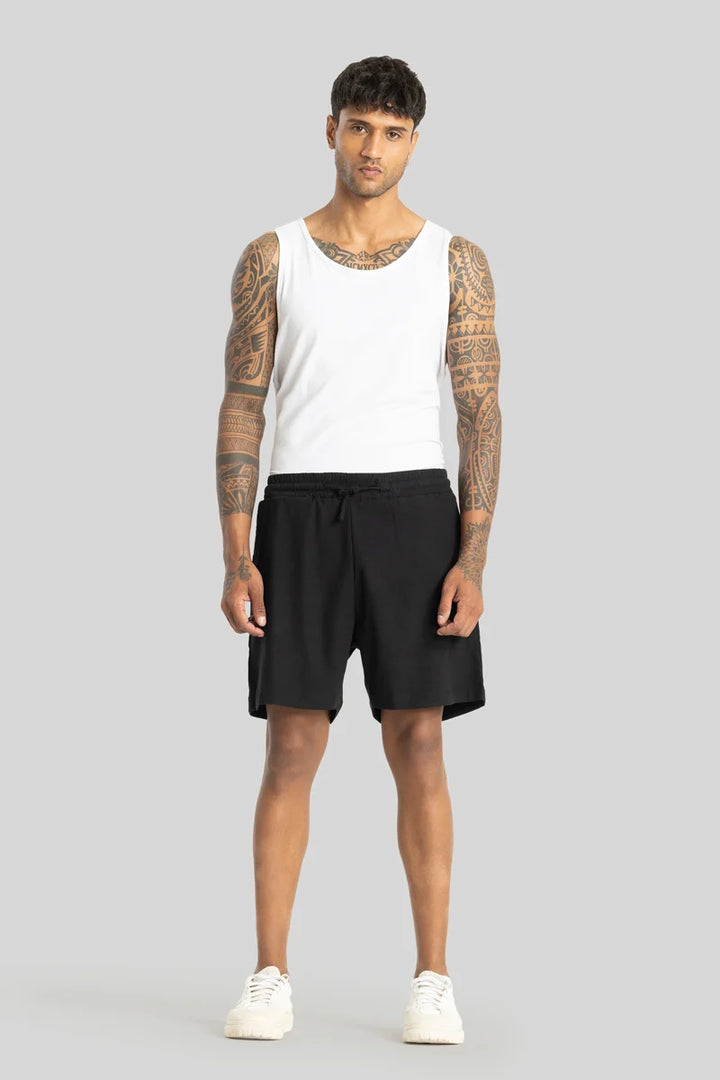 Daphne Black Plain Shorts