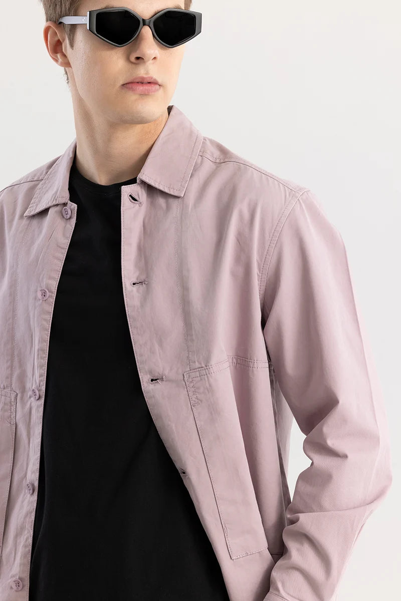 Eclectic Mauve Plain Overshirt