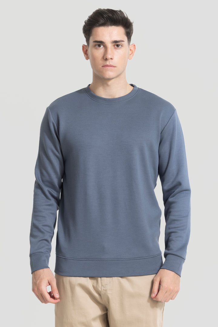 Grey Solid Sweatshirt