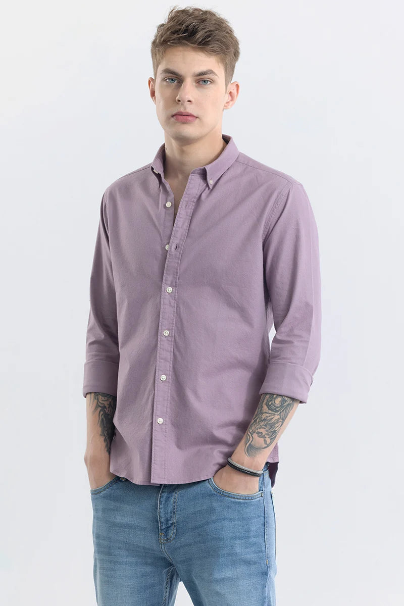 ClassicContour Plain Purple Shirt