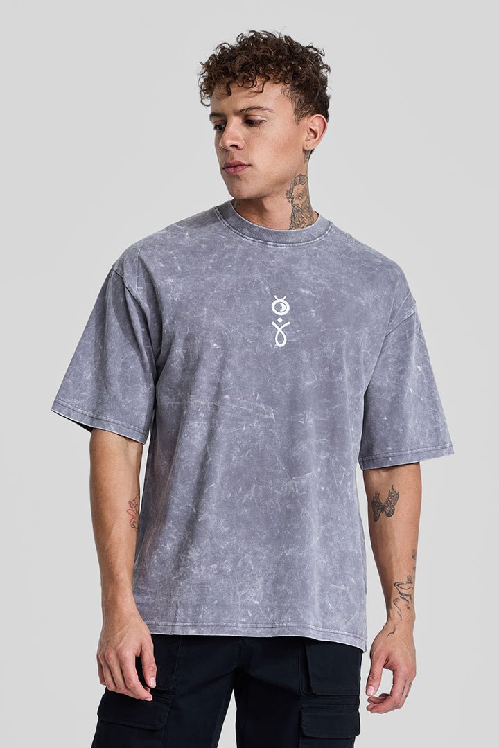 Divine Grey Oversized Fit T-Shirt