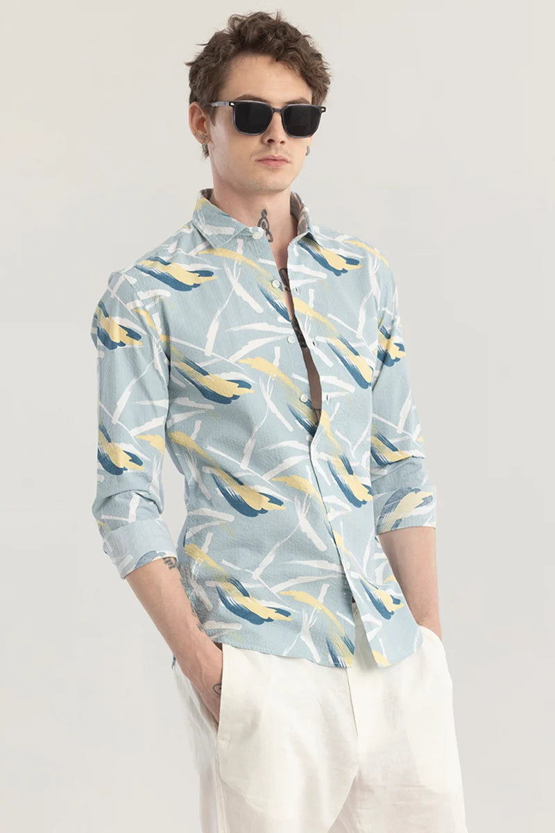 Foliavogue Blue Abstract Shirt