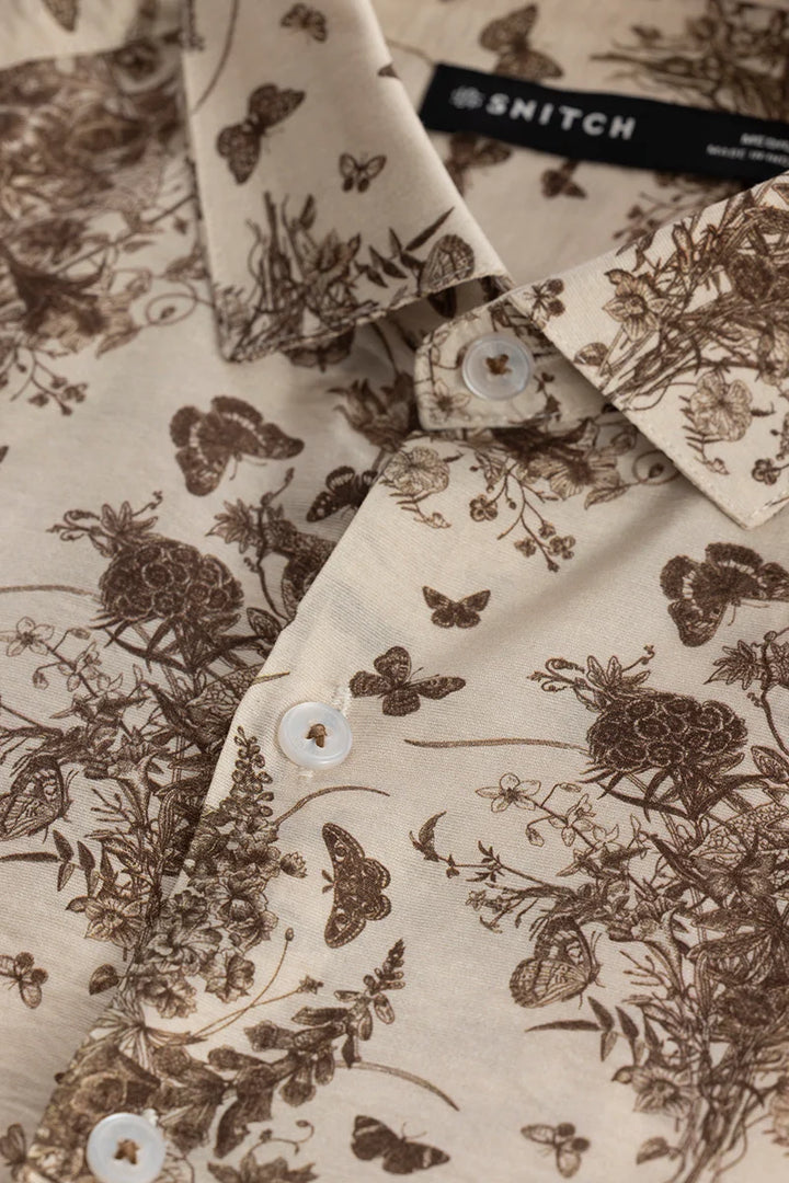 Axel Cream Floral Shirts