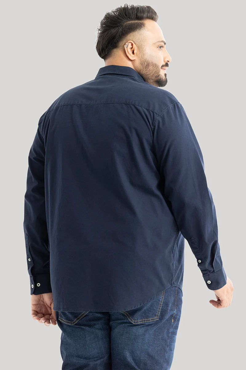 Lucia Navy Plain Shirts