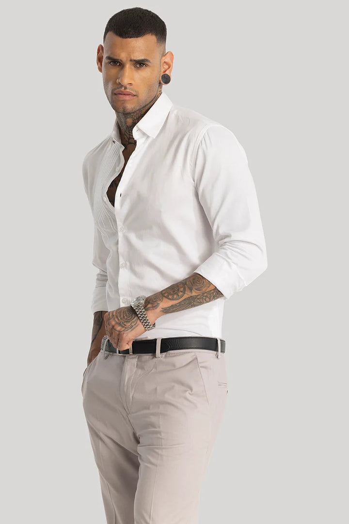 White Embroidered Shirt