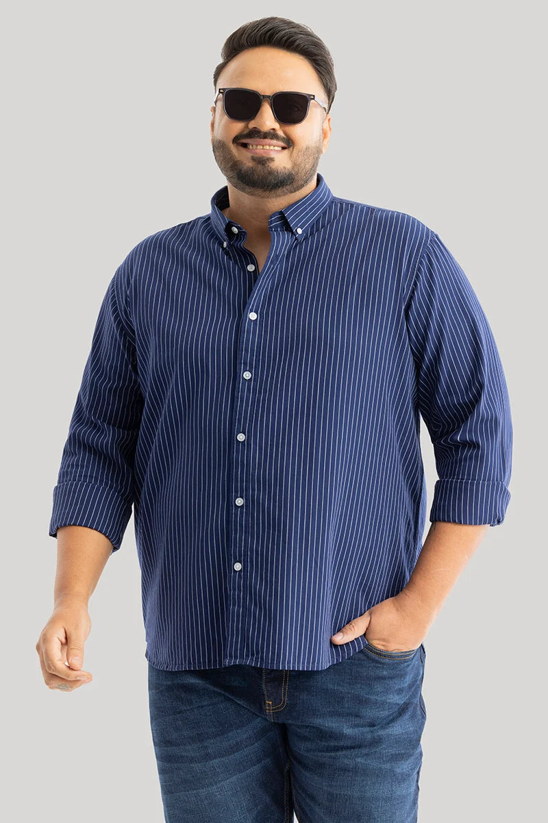 Lining Dark Blue Stripes Shirts