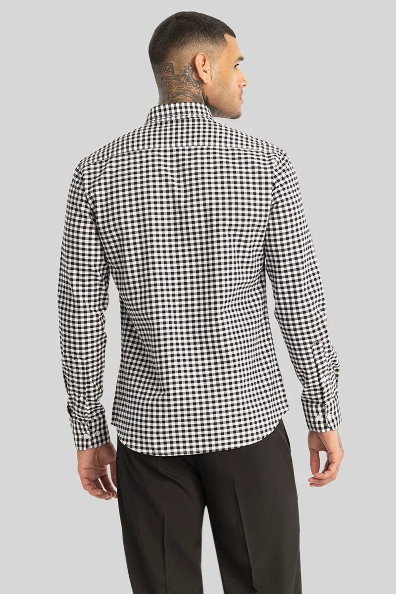 Black Gingham Checks Shirt