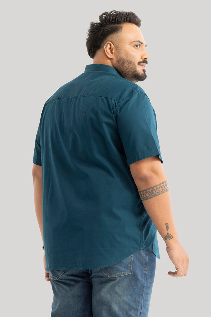 Downtown Blue Oxford Plus Size Shirt