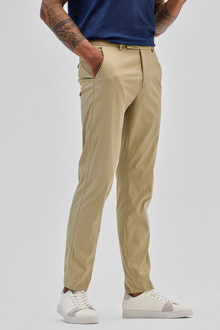 Beige Slim Fit Chinos