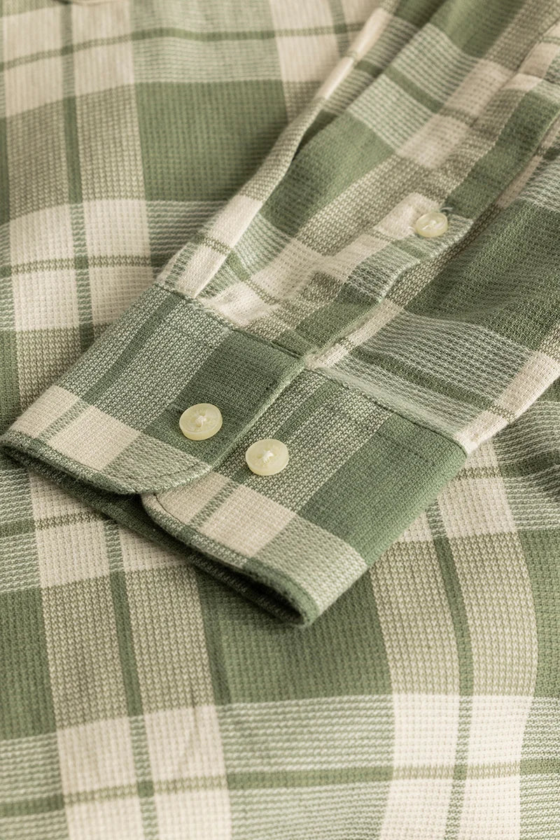 Beacon Green Checks Linen Shirt