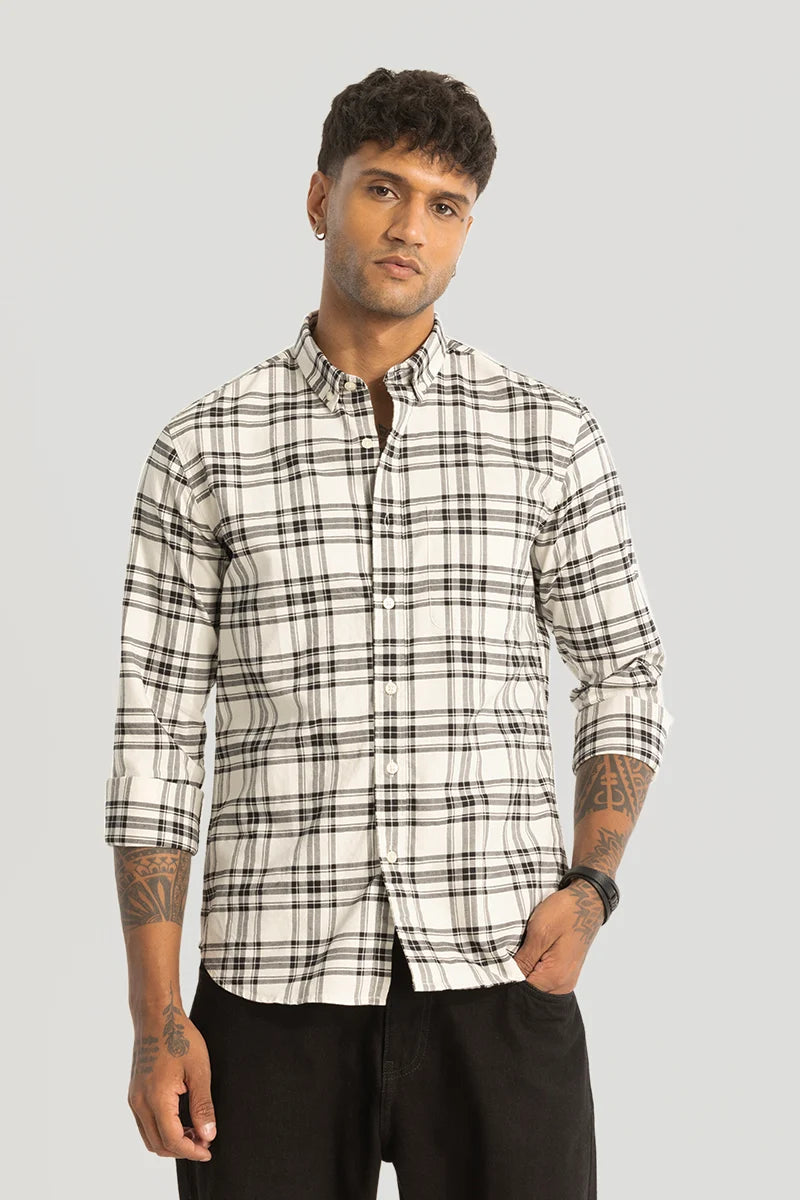 White Checks Oxford Shirt