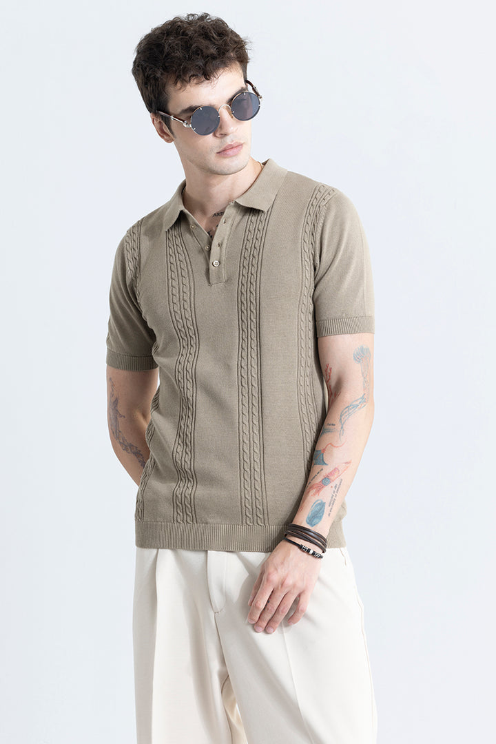 Infiniteknit Brown Polo T-Shirt