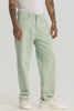 Green Plain Baggy Fit Jeans