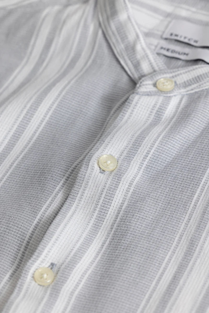 Elise Light Grey Stripes Shirt