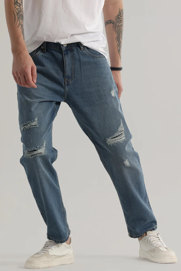 Boozy Spruce Blue Baggy Fit Jeans