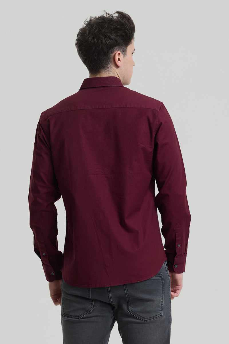 Maroon Slim Fit Shirt