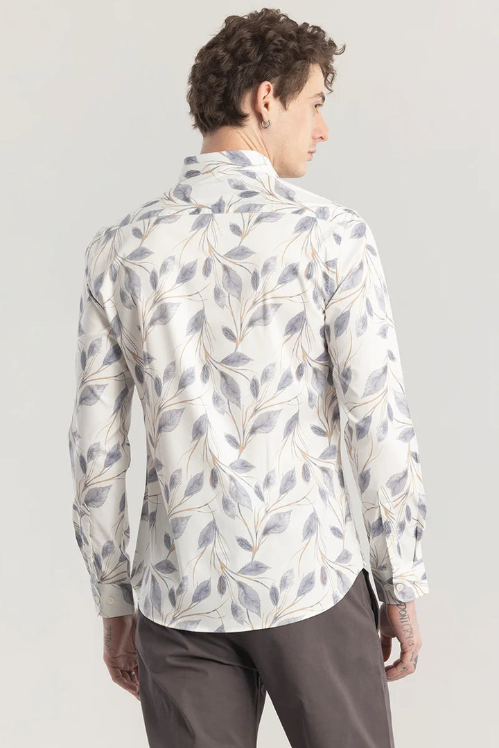 Leafstique Off-White Printed Shirt