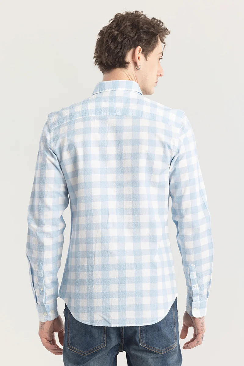 Patternoir Sky Blue Checks Shirt