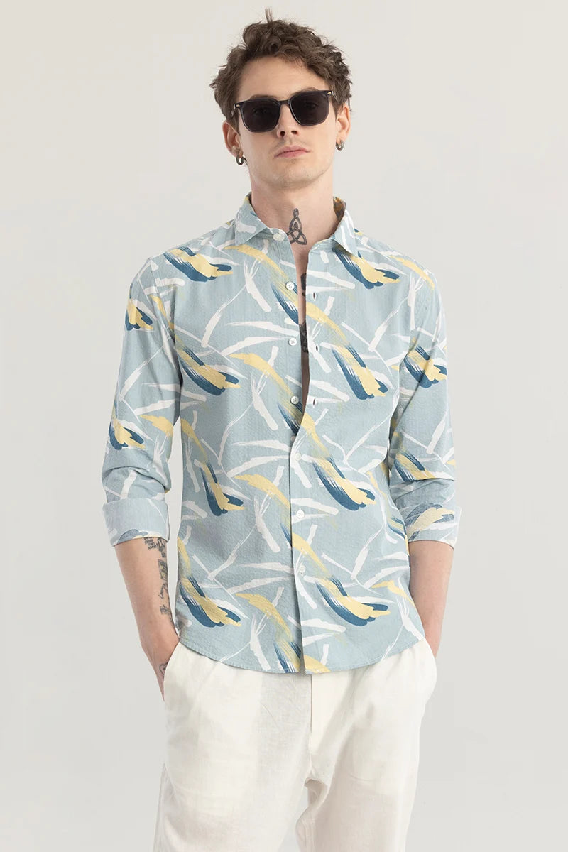 Foliavogue Blue Abstract Shirt