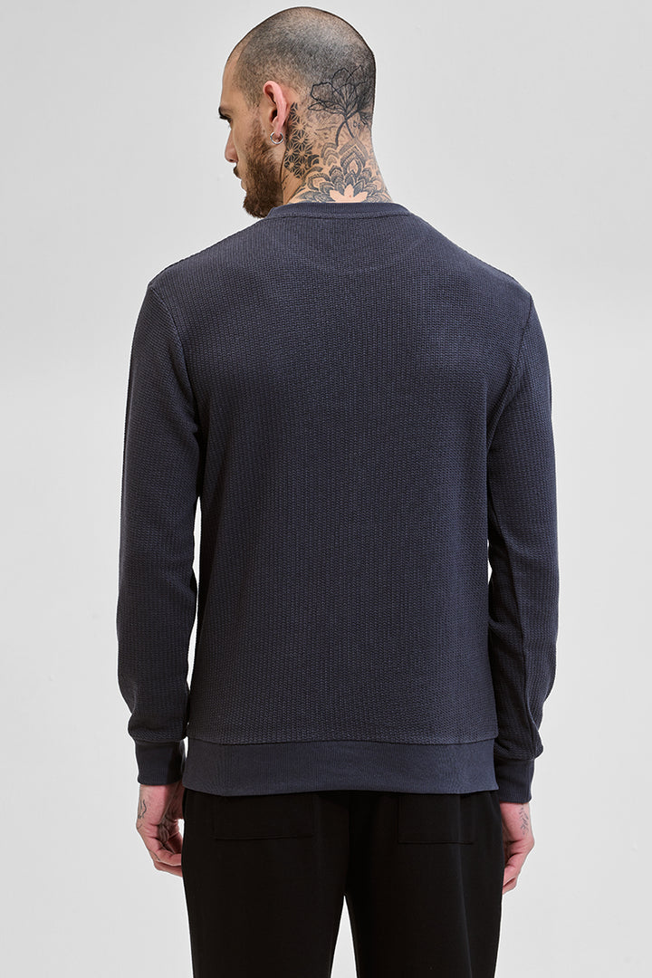 Charcoal Grey Textured Sweatshirt