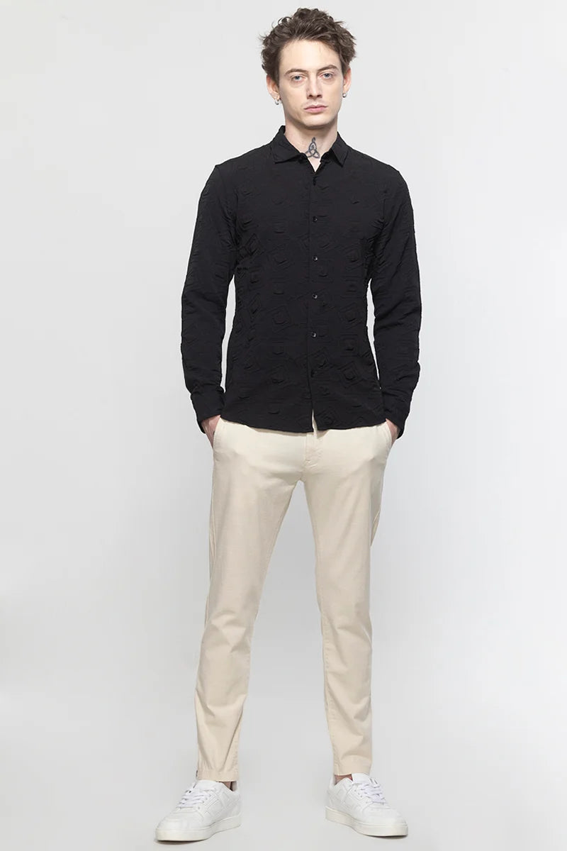 TextuRiche Square Black Shirt