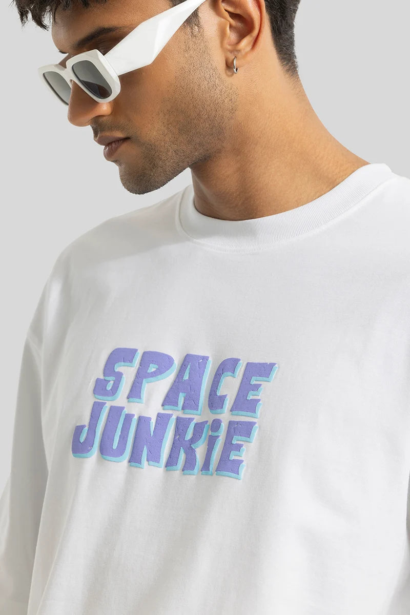 Space Junkie White Oversized T-Shirt