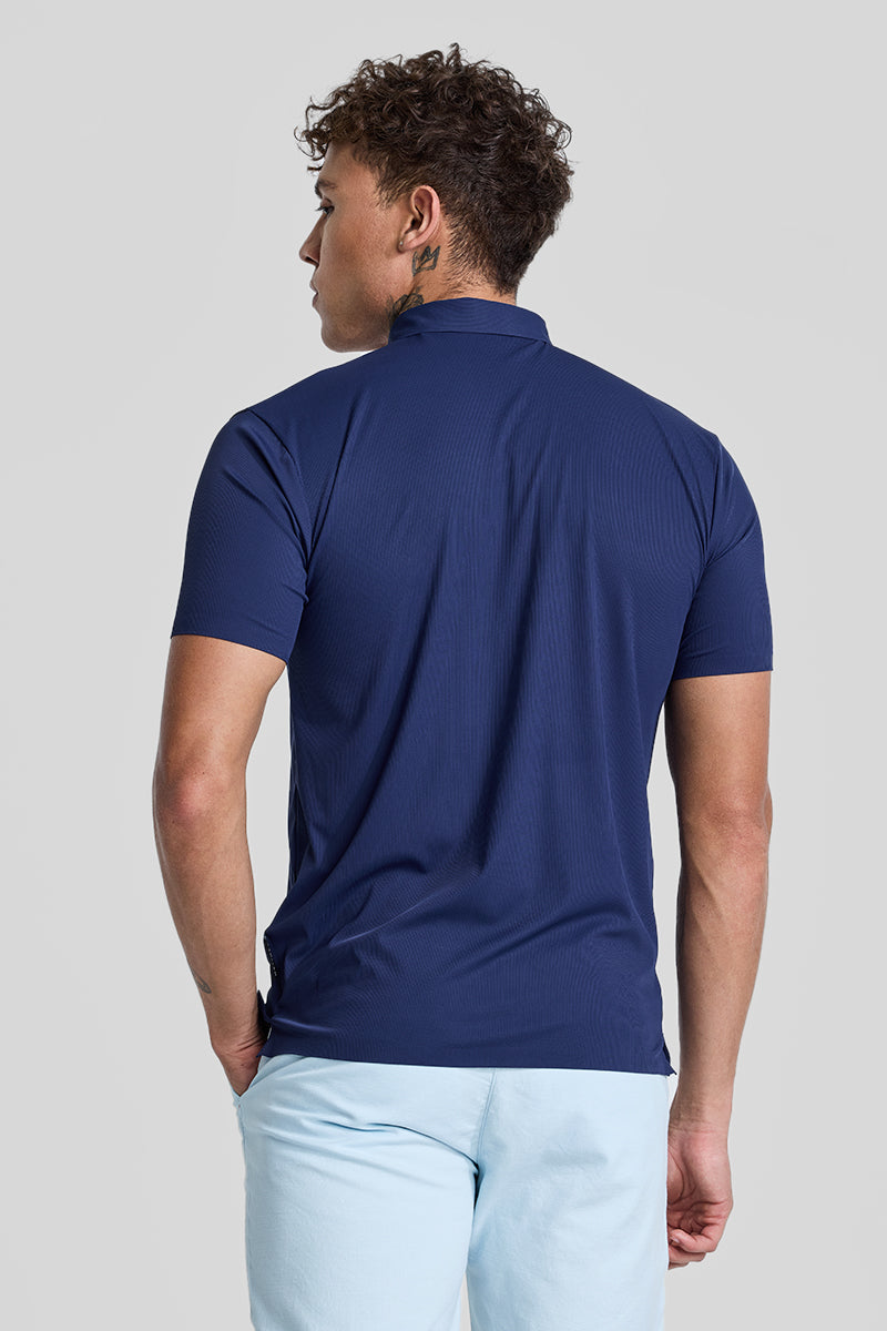 Dark Blue Stitchless Polo T-Shirt