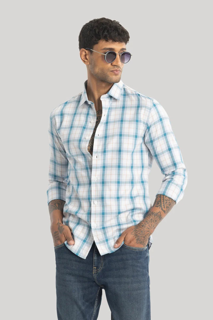 Lamberto Blue Checks Shirt