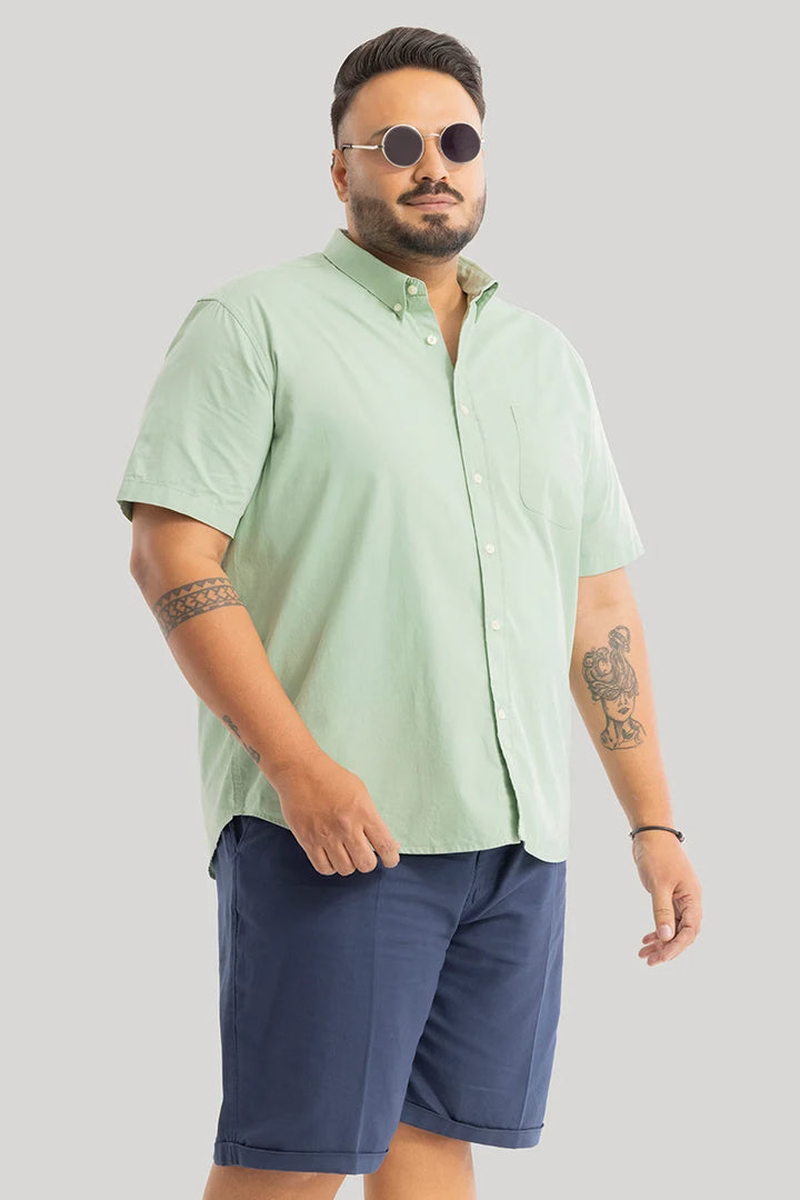 Downtown Mint Oxford Plus Size Shirt