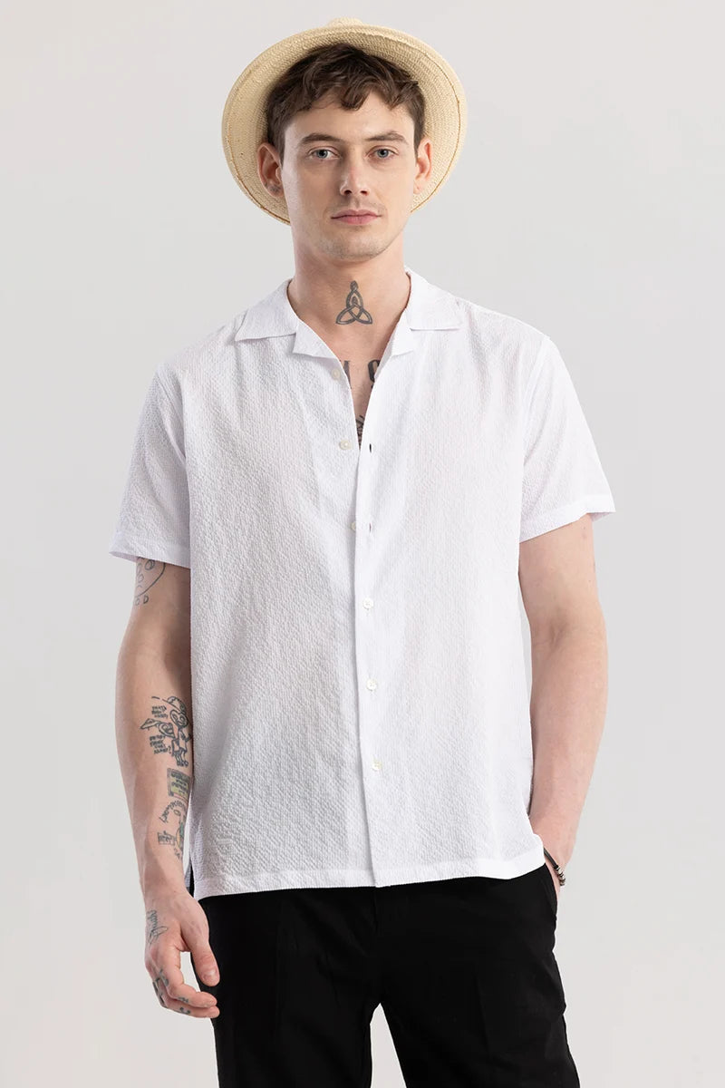 Mystique White Plain Shirt