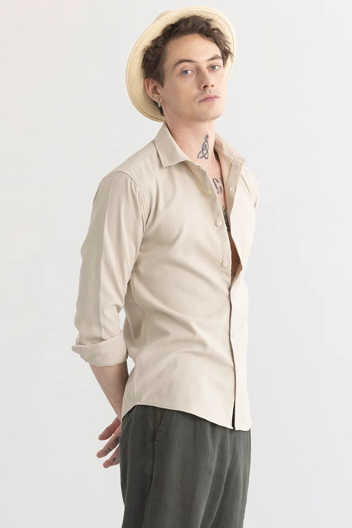 FlexiForm Beige Textured Shirt