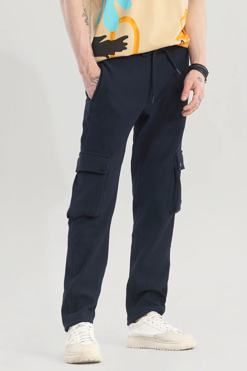 Pockethrive Navy Corduroy Cargo Pant