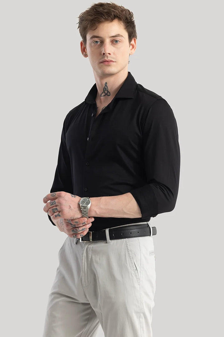 Ulrik Black Plain Shirt