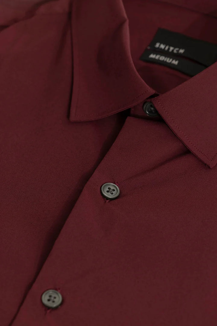 Quinnie Maroon Plain Shirt