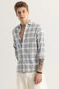 Plaided Light Blue Check Shirt