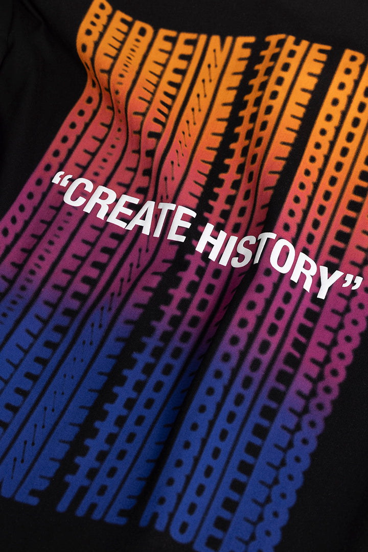 Create History Black Oversized T-Shirt