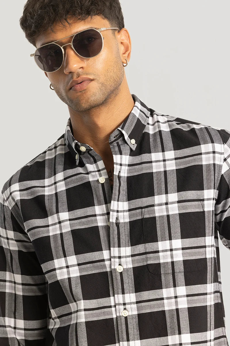 Black Checks Oxford Shirt